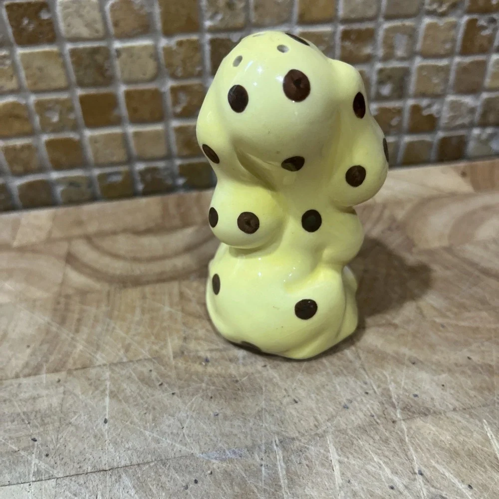 Vintage‎ Spotted Yellow Dog Dalmatian Salt Shaker Japan Kitsch MCM 50s